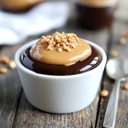 Creamy Peanut Butter Ganache in a Bowl